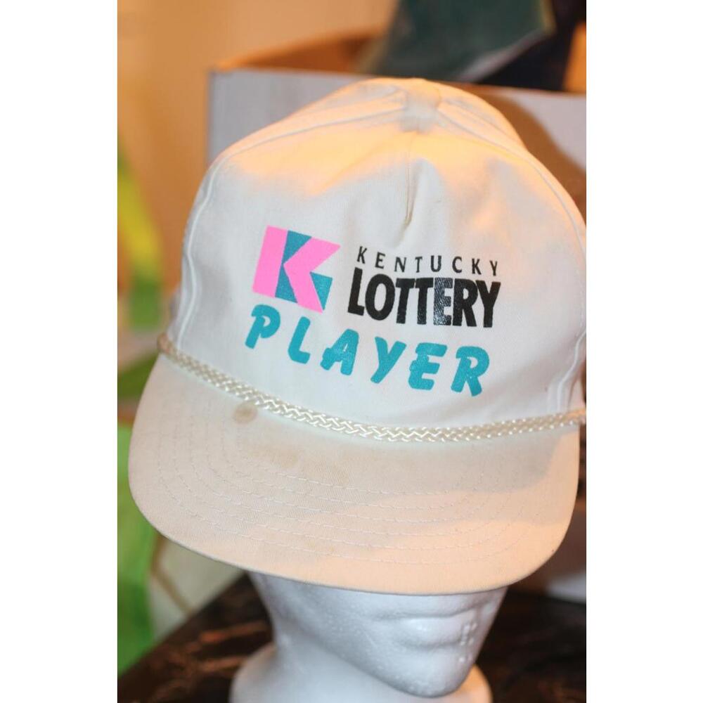 Kentucky Lottery Player Vintage Snapback Hat White Rope Cap USA Promo
